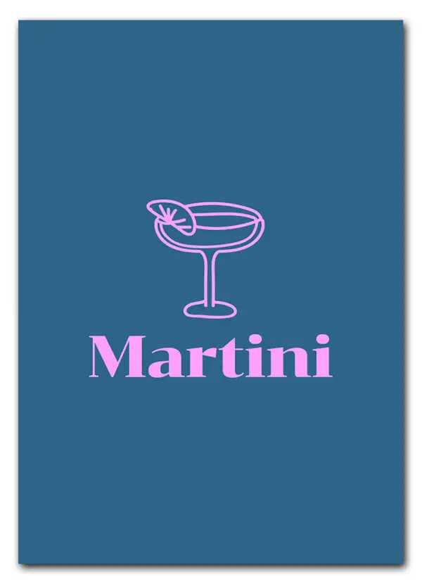 Martini in Blue Plakat