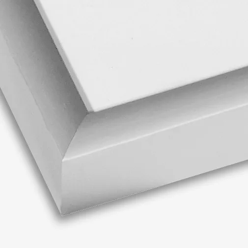 Mat sølv ramme i aluminium - udsnit