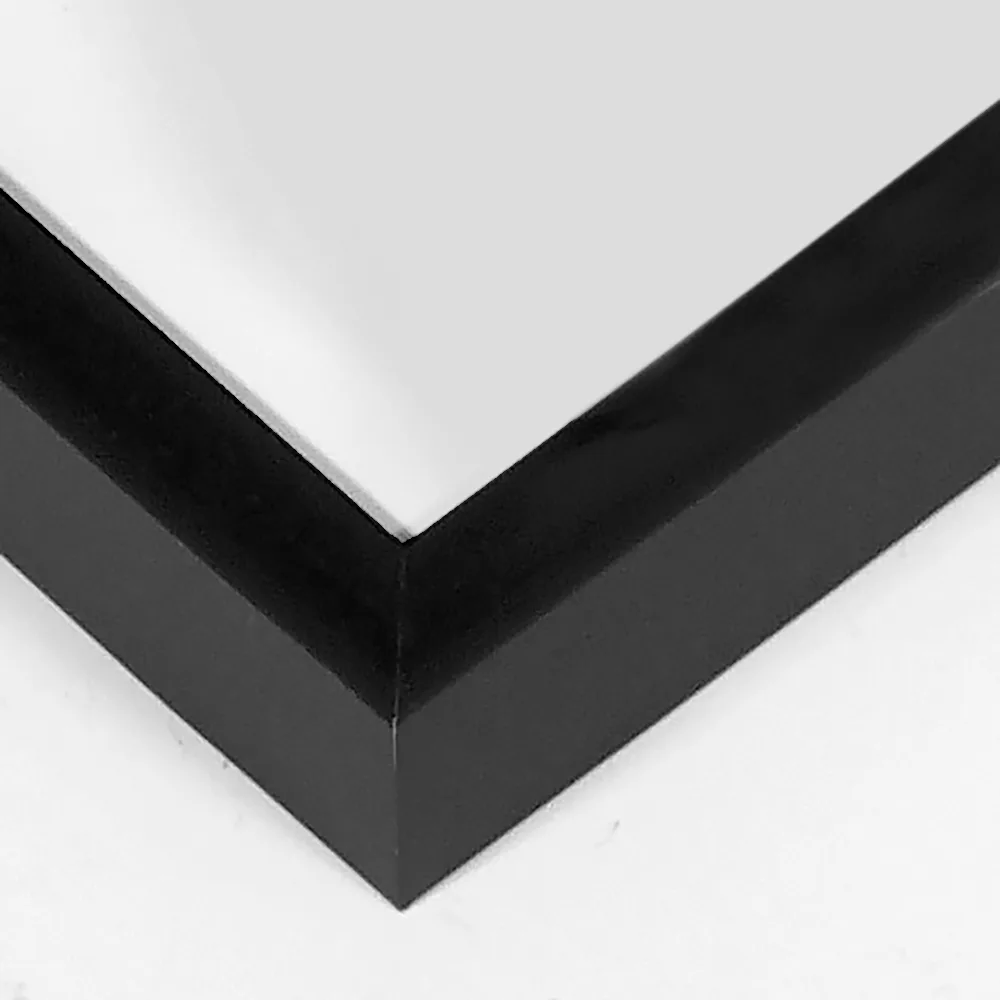 Sort ramme i aluminium - Udsnit Sort ramme i aluminium - Udsnit