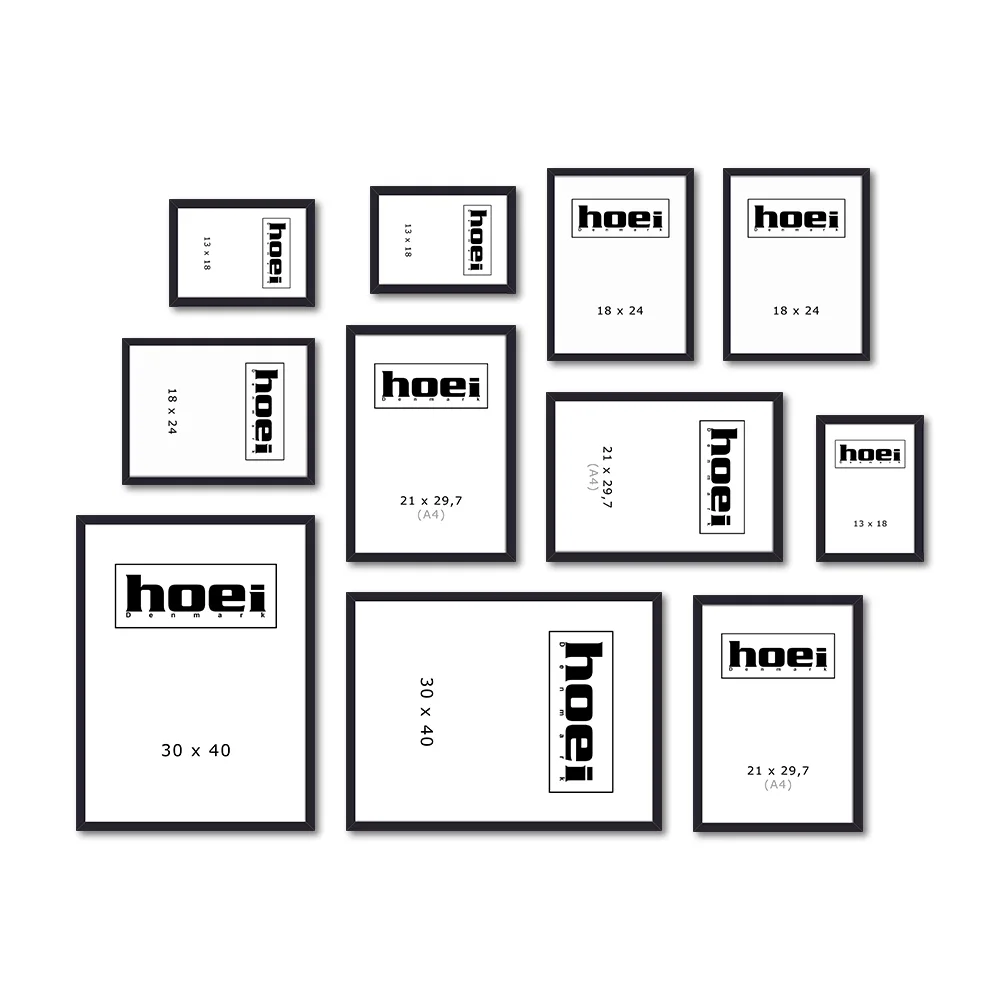 Sort rammevæg Sorte rammer til en personlig billedvæg