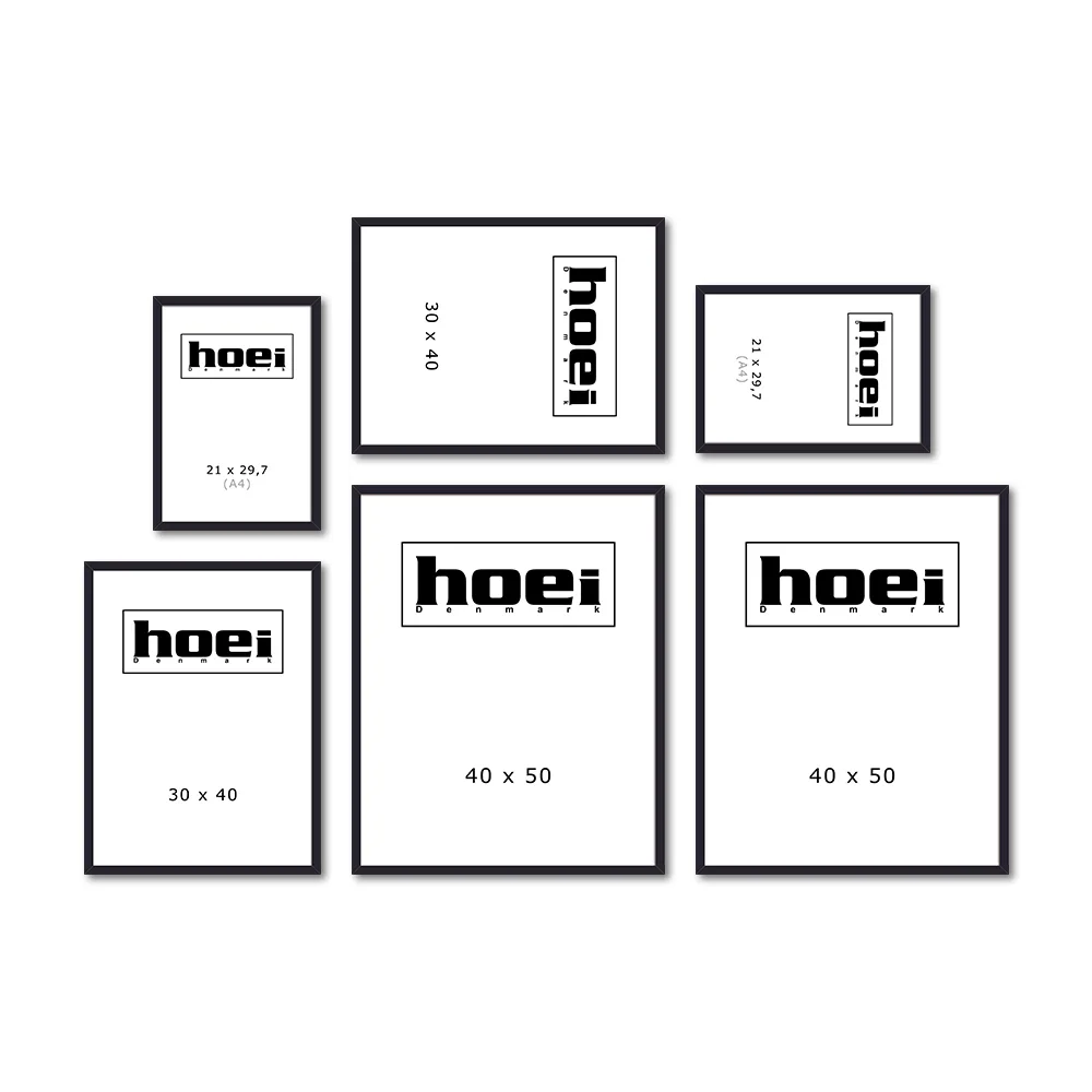 Sorte rammer til en personlig billedvæg