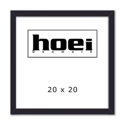 Sort kvadratisk træramme i træ Hoei 111 20x20