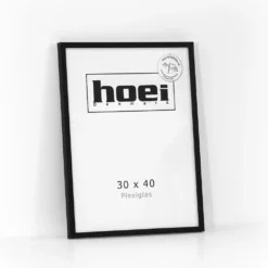 Sort billedramme i 30x40 med plexiglas