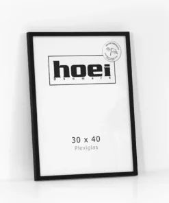 Sort billedramme i 30x40 med plexiglas