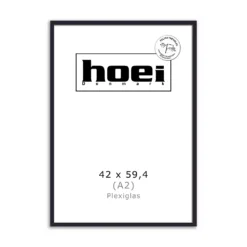 Sort fotoramme i træ Hoei 111 42x59,4 A2 plexiglas front