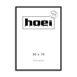 Sort plakatramme i træ Hoei 111 50x70 plexiglas front