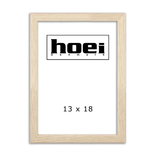 Fotorammei 13x18 cm med ege look og almindelig glas