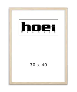 Flot ege look træramme i 30x40 cm. med glas