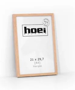 Flot fotoramme til indretning i ege look i A4 21x29,7 cm