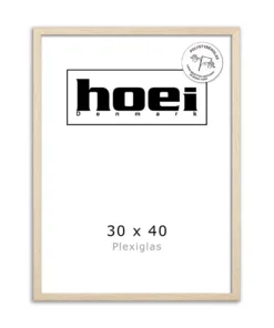 Elegant ege look træramme i 30x40 cm med plexiglas