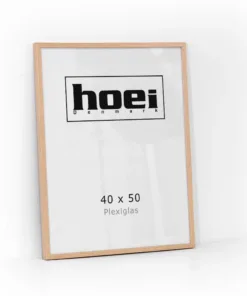 Elegant 40x50 billederamme i egetræ til indretning af hjemmet