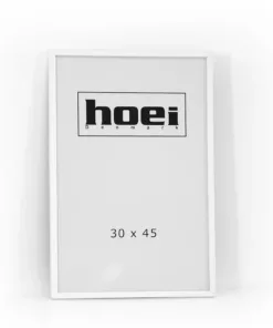Fotoramme, hvid i 30x45 cm, med almindelig glas og ophæng