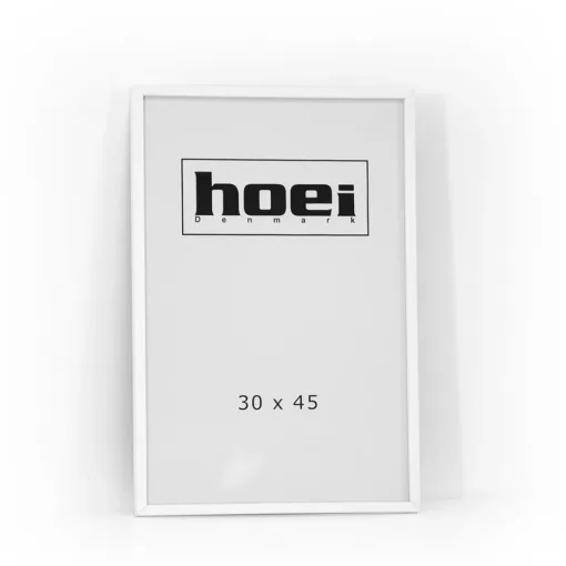 Fotoramme, hvid i 30x45 cm, med almindelig glas og ophæng