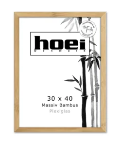 Massiv bambus ramme30x40 plexiglas