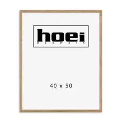 Flot massiv egetræramme i 40x50 cm med almindelig glas