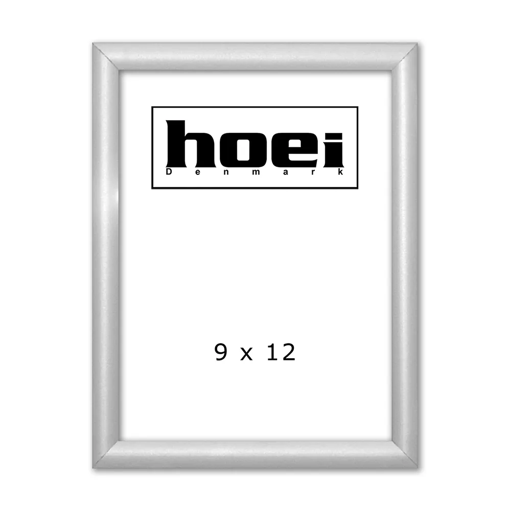 Mat sølvramme i aluminium - 9x12 cm.