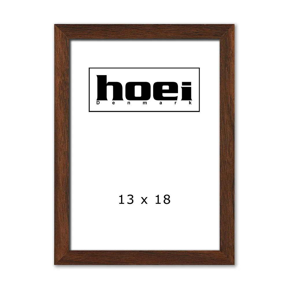Mørk massiv egetræ ramme 13x18 front Mørk massiv egetræ ramme 13x18