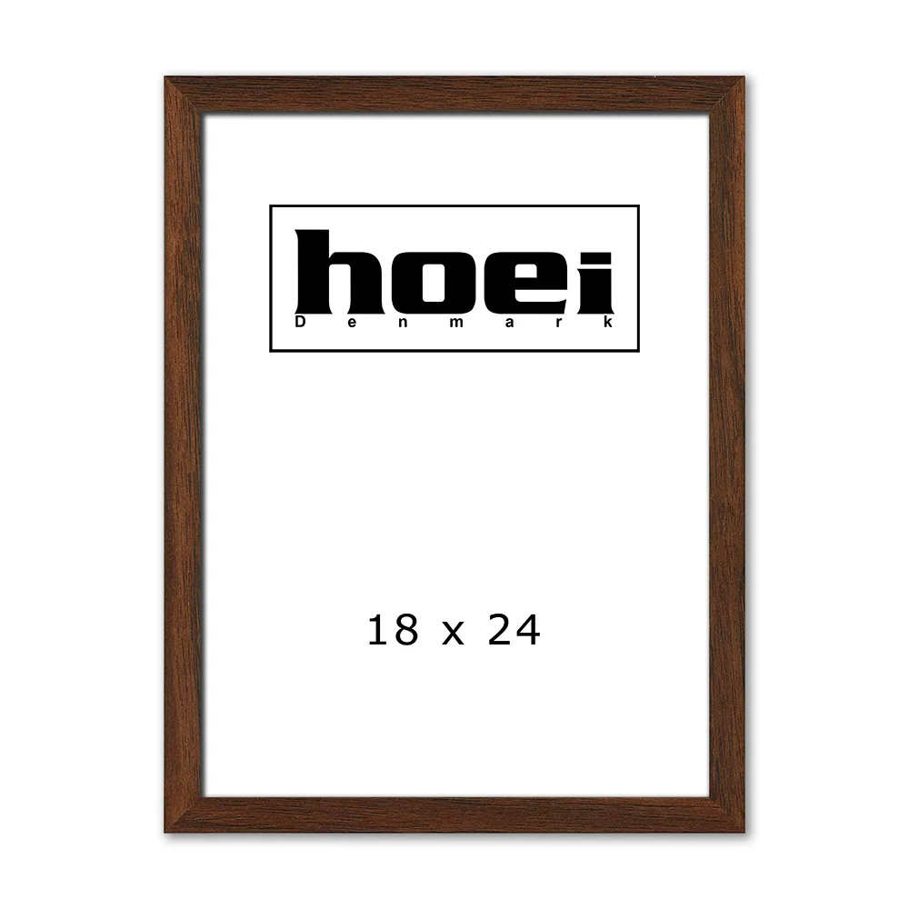 Mørk massiv egetræ ramme 18x24