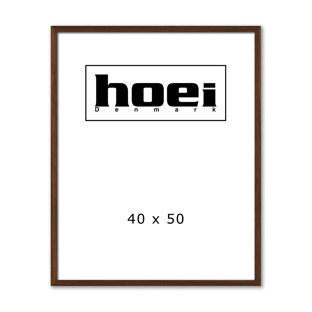 Mørk massiv egetræ ramme 40x50