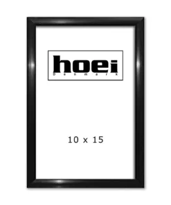 Sort aluminiums ramme - 10x15 cm.