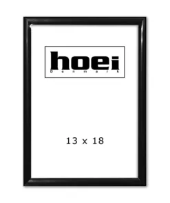 Sort aluminiums ramme - 13x18 cm.