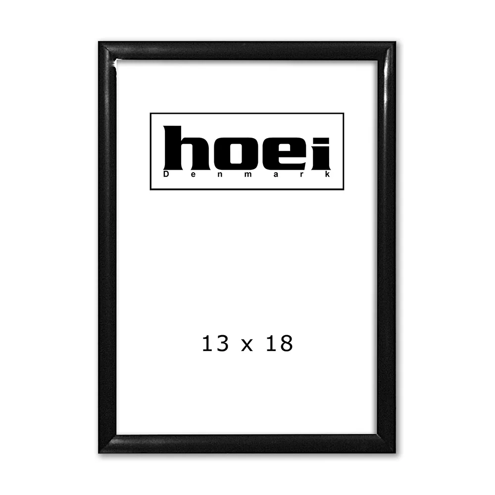Sort aluminiums ramme - 13x18 cm.