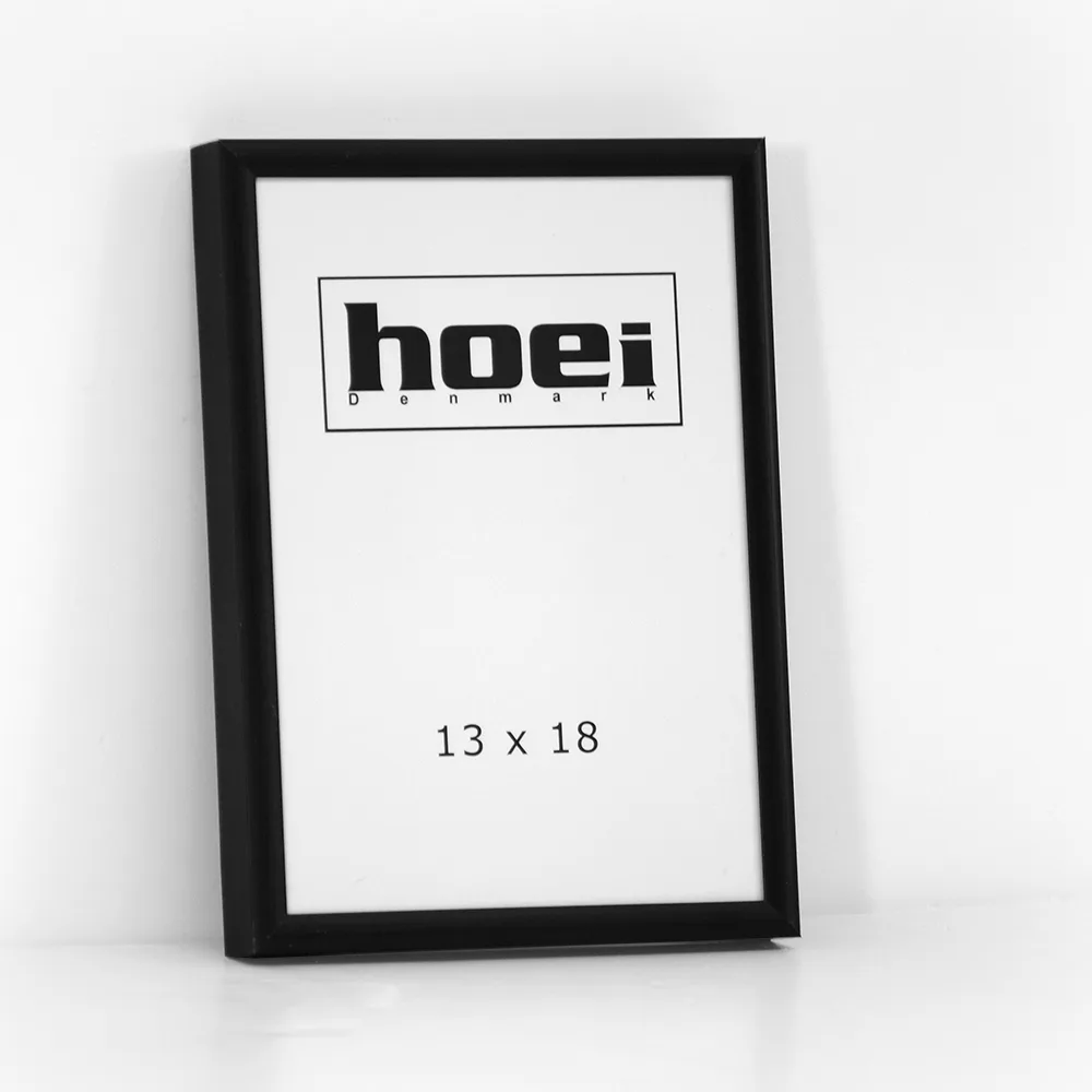 Sort aluminiums ramme - 13x18 cm.