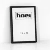 Sort aluminiums ramme - 15x21 cm (A5).