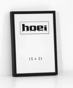 Sort aluminiums ramme - 15x21 cm (A5).