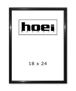Sort aluminiums ramme - 18x24 cm.