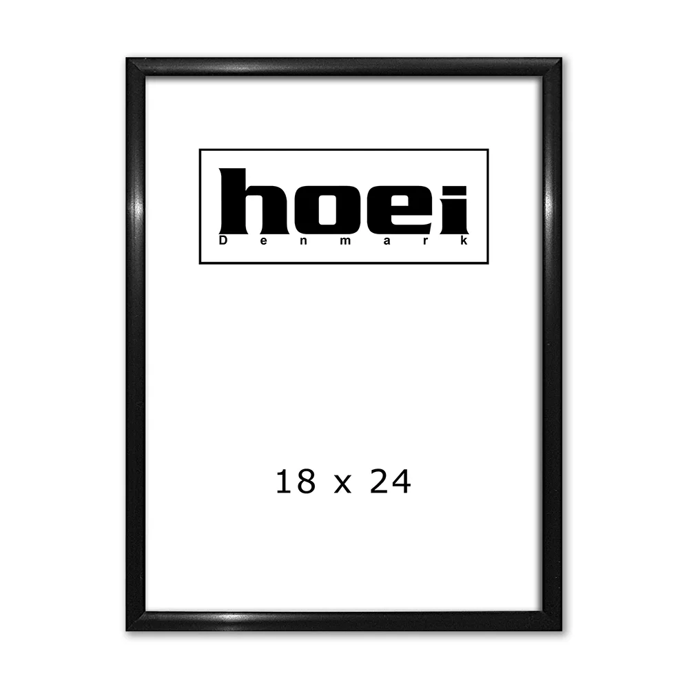Sort aluminiums ramme - 18x24 cm.