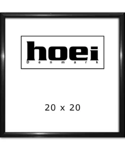 Sort aluminiums ramme - 20x20 cm.
