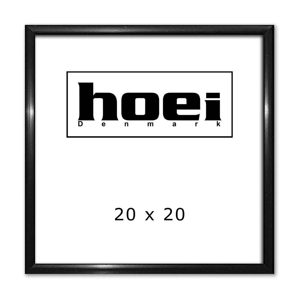 Sort aluminiums ramme - 20x20 cm.