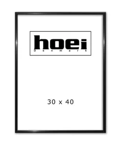 Sort aluminiums ramme - 30x40 cm.