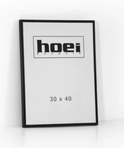 Sort aluminiums ramme - 30x40 cm.