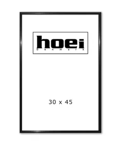 Sort aluminiums ramme - 30x45 cm.