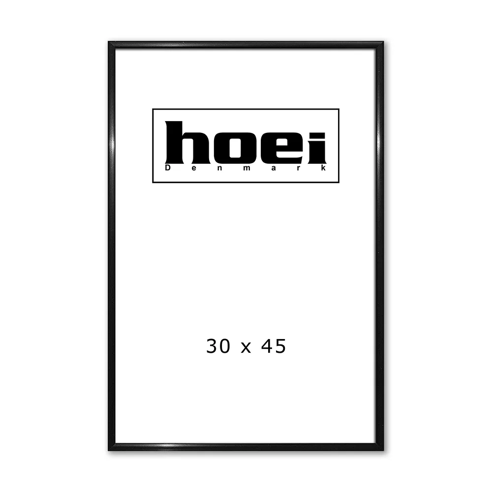Sort aluminiums ramme - 30x45 cm.