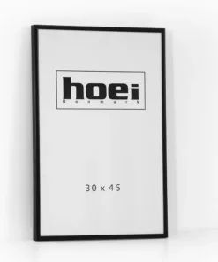 Sort aluminiums ramme - 30x45 cm.