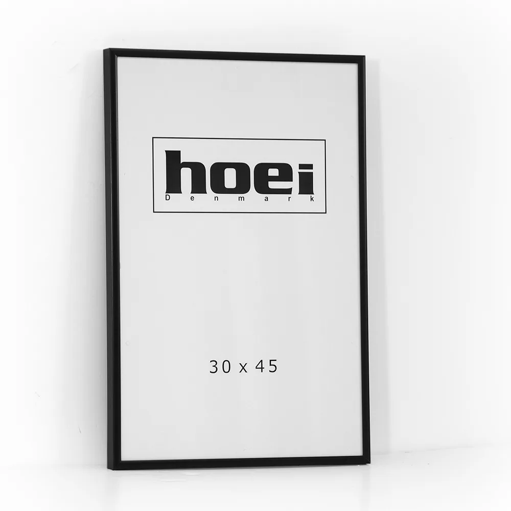 Sort aluminiums ramme - 30x45 cm.