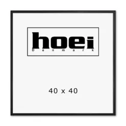 Sort kvadratisk aluminiums ramme - 40x40 cm.