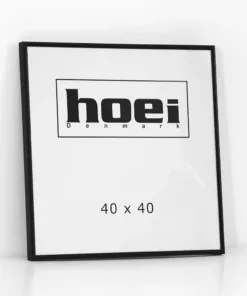 Sort kvadratisk aluminiums ramme - 40x40 cm.