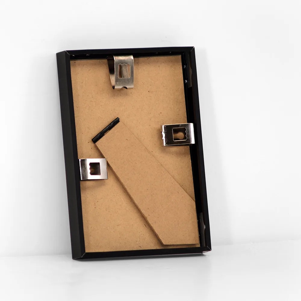 Sort aluminiums ramme - 9x12 cm.