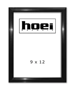 Sort aluminiums ramme - 9x12 cm.