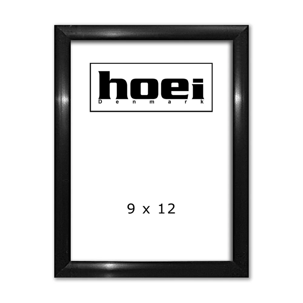 Sort aluminiums ramme - 9x12 cm.