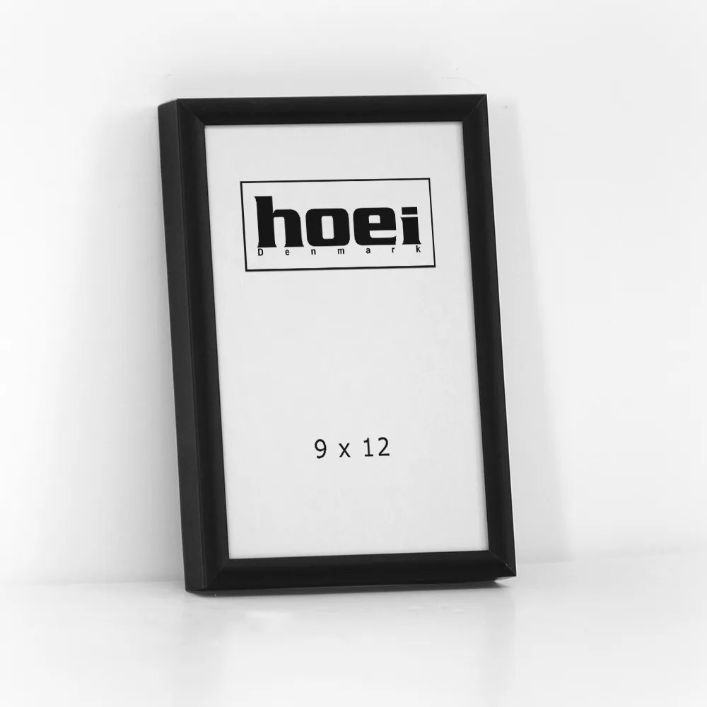 Sort aluminiums ramme - 9x12 cm.