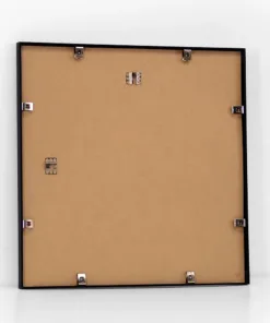 Sort kvadratisk aluminiums ramme - 50x50 cm.