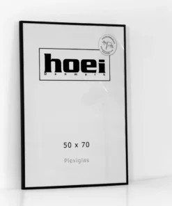 Sort aluminiums ramme - 50x70 cm.