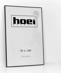 Sort aluminiums ramme - 70x100 cm.