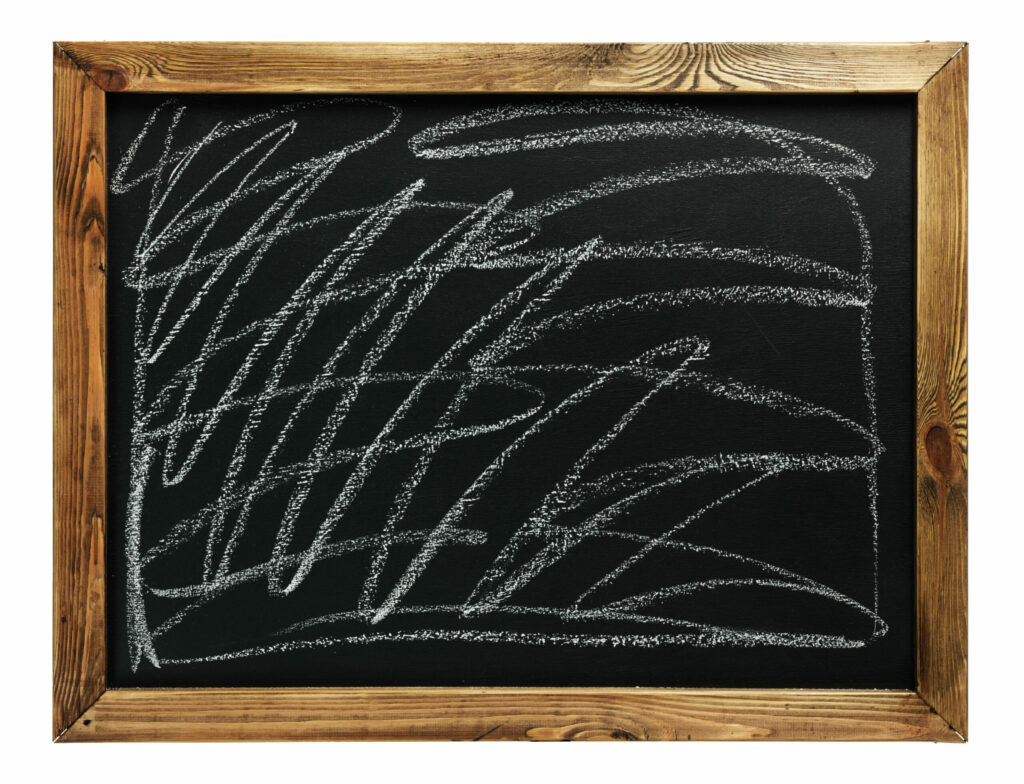 blackboard with chalk marks