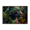 Jungle Leopard Jaguar Wallpaper Background Generative AI